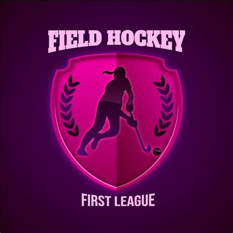 Premium Vector | Gradient field hockey logo template