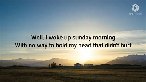 Johnny Cash-Sunday Morning Coming Down (Lyrics) - YouTube