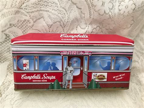 Vintage Campbell's Soup Tin, Campbell's Corner Diner Tin, Collectible Tin, Kitchen Collectible ...