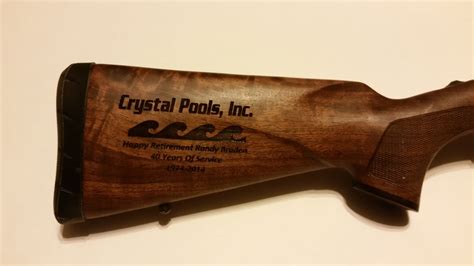 Custom Engraved Logo Gun Stock - Whitetail Woodcrafters