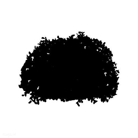 Bush silhouette on white background | free image by rawpixel.com / sasi | Vector trees, White ...