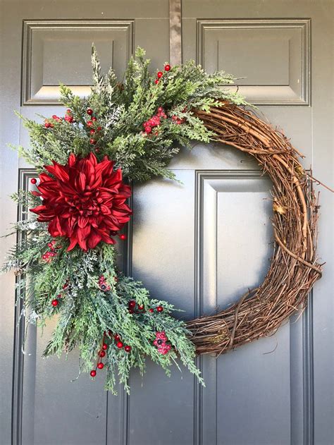 Christmas wreaths for front door Winter Wreath Christmas | Etsy | Christmas wreaths diy ...