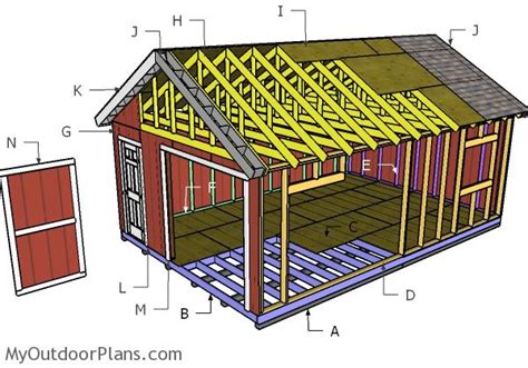 16x24 Shed Plans | MyOutdoorPlans | Free Woodworking Plans and Projects, DIY Shed, Wooden ...