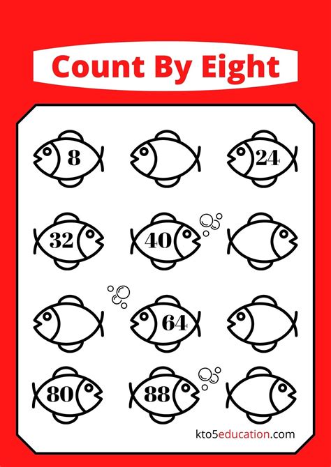 Free Skip Count By 8 Worksheet - Kto5Education