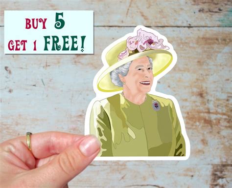 Queen Elizabeth Sticker Queen of England Sticker Queen - Etsy