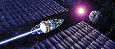 Antimatter spacecraft, illustration - Stock Image - C053/0144 - Science Photo Library