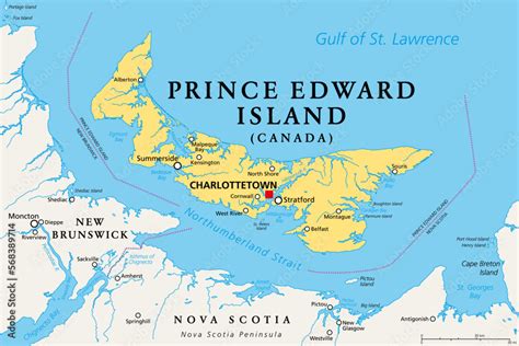 Prince Edward Island Political Map - Domini Hyacintha