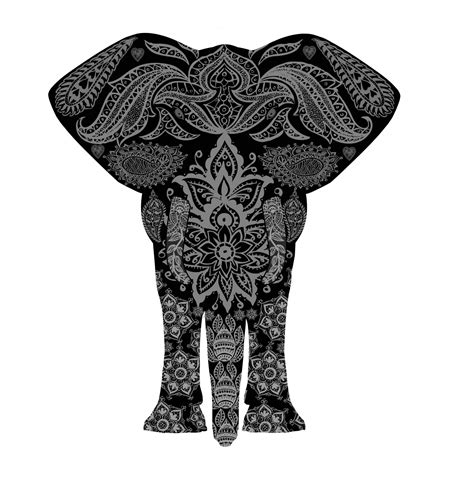 Elephant With Henna Mehndi Pattern Free Stock Photo - Public Domain ...