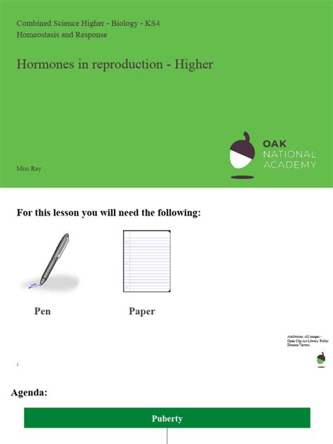 Hormones in Reproduction (Higher) - Presentation | PDF | Menstrual ...