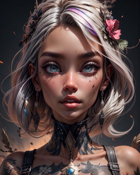 Beautiful face with big eyes and long curly hair - v1 | Tensor.Art