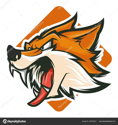 Angry Fox Vector Mascot Logo Illustration Stock Vector Image by ©vector_victory #230709318