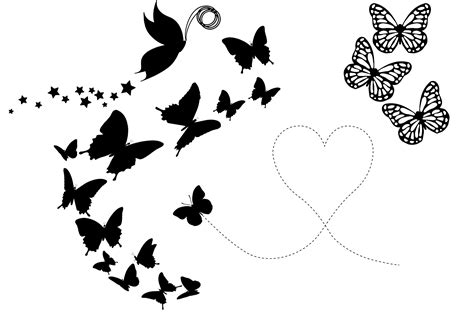 Butterfly Silhouettes AI EPS PNG (246536) | Illustrations | Design Bundles