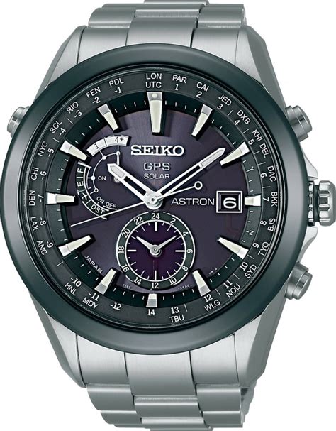 Seiko Men's SAST003 'Astron GPS Solar' World Time Titanium Watch - Walmart.com