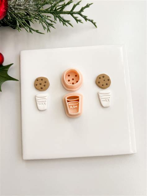 Milk and Cookies Set Christmas Santa Claus Festive Holiday Cutter ...