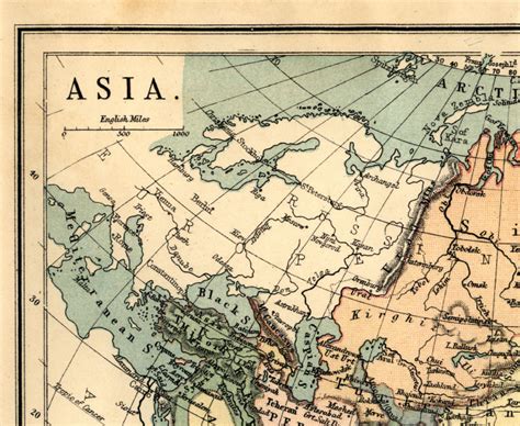 Antique Asia Map - Old Map of Asia