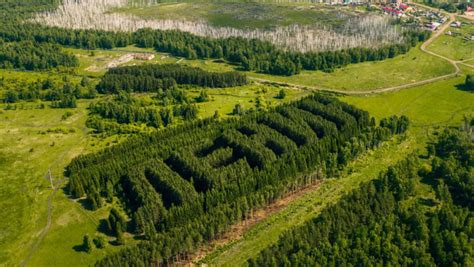 Lenin-shaped Siberian Forest Captured In Drone Photo