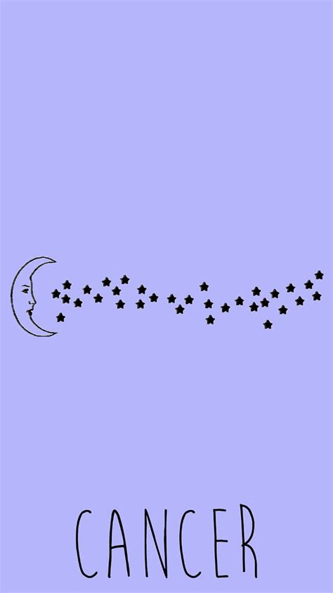 Moon Cute Cancer Zodiac Sign Wallpaper - Jacqueline-Jia