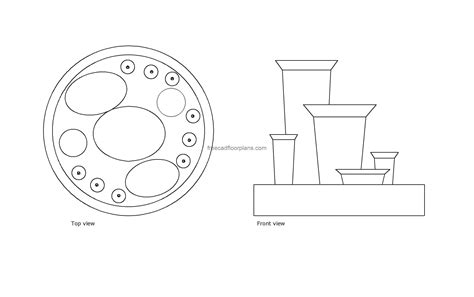 Indoor Water Fountain - Free CAD Drawings