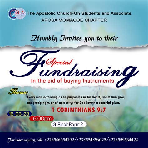 Church flyer, fundraising template - MasterBundles