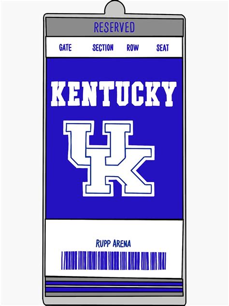 "Kentucky basketball ticket sticker" Sticker for Sale by emilypapez ...