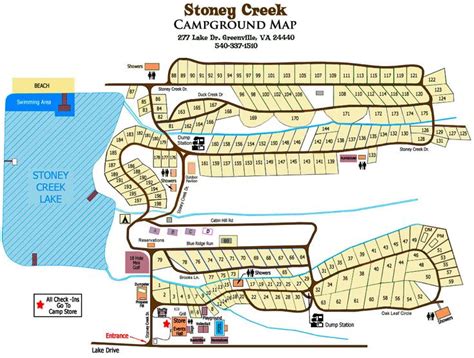 Stoney Creek Campground Map | Stoney creek, Campground, Map