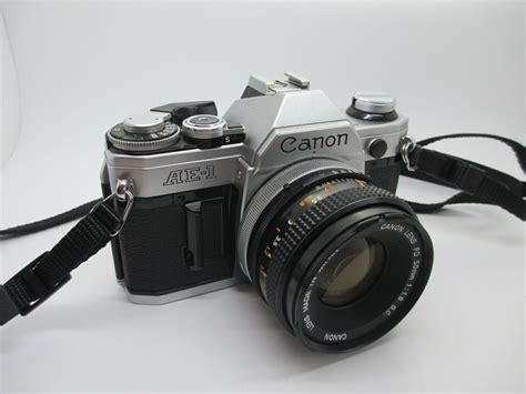 Canon AE-1 35mm SLR Film Camera with Canon 50mm f/1.8 FD Lens - WORKING PERFECT! | eBay