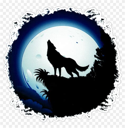 Full Moon Wolf - Draw A Wolf Howling, HD Png Download - 1000x968(#3243631) - PngFind