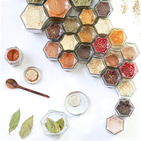 Your Choice of Organic Spices — 24 Large Magnetic Jars in 2021 | Diy magnetic spice jars ...