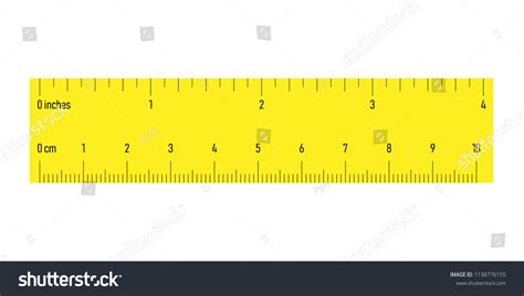 Both Side Ruler Scales Centimeters Inches Stock Vector (Royalty Free) 1138776155 | Shutterstock