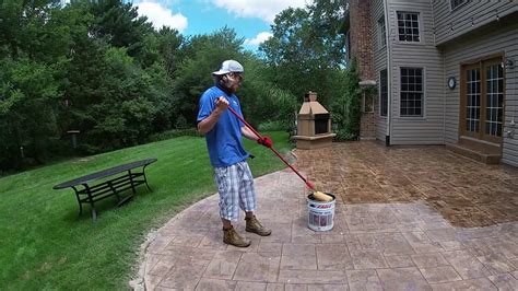 Sealing The Stamped Concrete Patio We Stripped Old Sealer Off Of - 18 ...