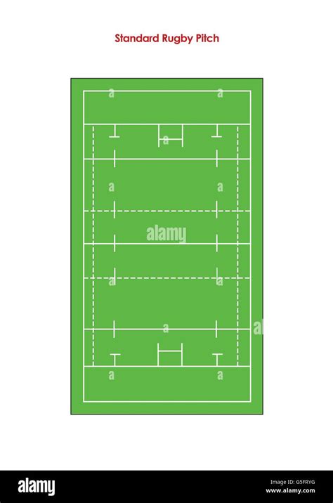 Diagram of a Standard rugby Field Stock Photo - Alamy