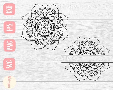 Mandala SVG Design Simple Mandala SVG File for Cricut Boho | Etsy