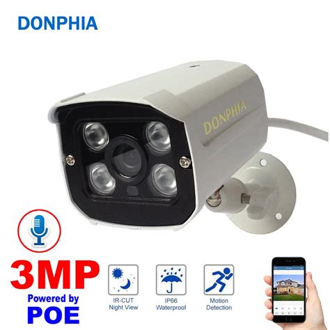 Voice+POE+Night Vision 3MP IP Camera Oudoor Waterproof Security Camera H.265+ ONVIF Cloud ...