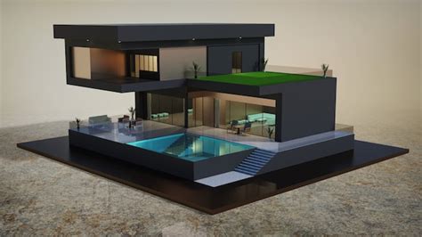 Premium Photo | 3d rendering design modern exterior of house model ...