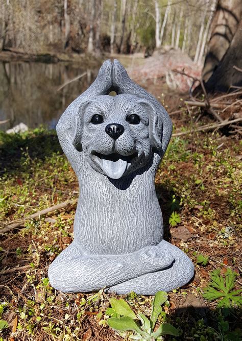 Meditating Dog Statue Yoga Dog Garden Statue Dog Buddha Zen - Etsy Canada