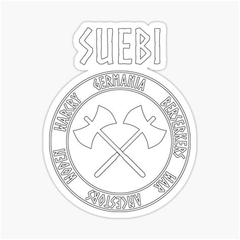 "Suebi Ancient Germanic Tribe" Sticker for Sale by WarlordApparel ...