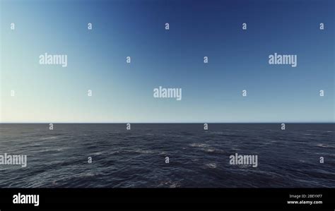 Clear ocean horizon with blue sky Stock Photo - Alamy