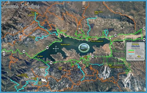 Big Bear Lake Hiking Trail Map - TravelsFinders.Com