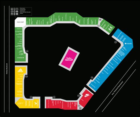 Center Map For Houston Premium Outlets® - A Shopping Center In - Allen ...