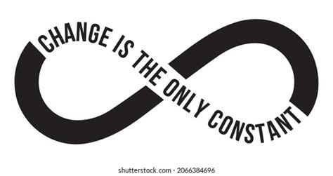 Inspirational Design Saying Change Only Constant Stock Vector (Royalty ...