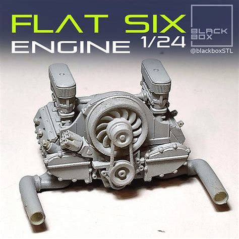 Flat six ENGINE 1-24th for modelkits and diecast 3D model 3D printable | CGTrader