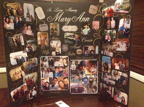 Memory Board made for great gramma's funeral service. Memorial Picture collage for funeral ...