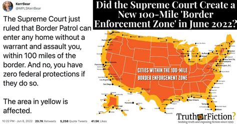 Supreme Court ‘100 Miles’ Border Ruling – Truth or Fiction?