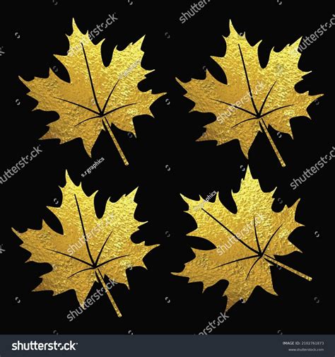 Chinar Leaf Golden Maple Leaf Wallpaper Stock Vector (Royalty Free ...