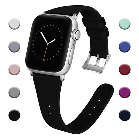 IGK - Compatible Apple Watch Band 38mm 40mm 42mm 44mm Women Men, Soft Silicone Sport Replacement ...