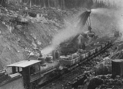 Narrow gauge (36") construction train of contractor MacDonnell and Gzowski Construction Co.