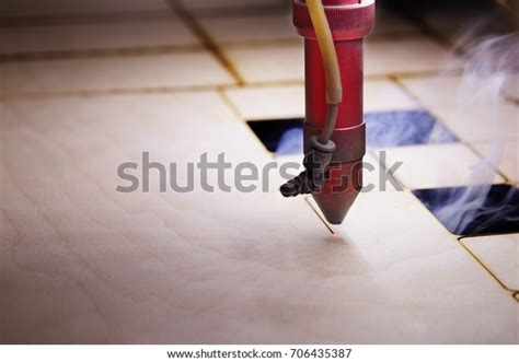 Cnc Laser Cutting Wood Modern Machine Stock Photo (Edit Now) 706435387