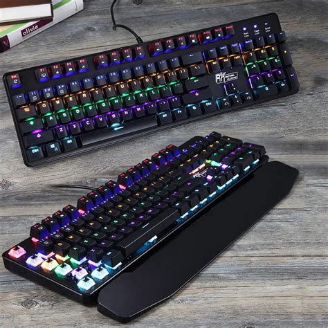 Hot selling RK920 Black Rainbow Backlight Keyboard Standard 104Key Gaming Backlit Keyboard-in ...