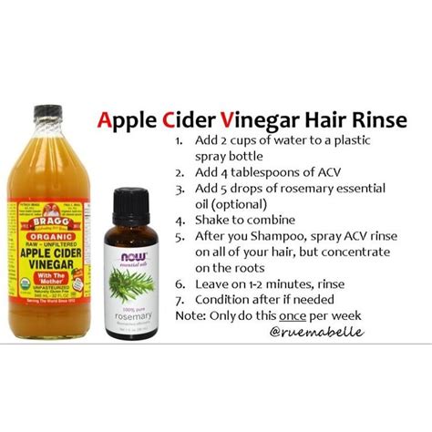 11 Likes, 3 Comments - @ruemabelle on Instagram: “Apple Cider Vinegar Hair Rinse Apple Cider ...