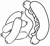 Original sausage And Hot Dog coloring Page sketch template